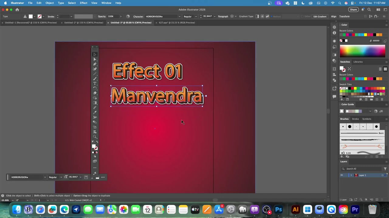 Adobe Illustrator Text Effect Transfer | Copy Text Style in One Click