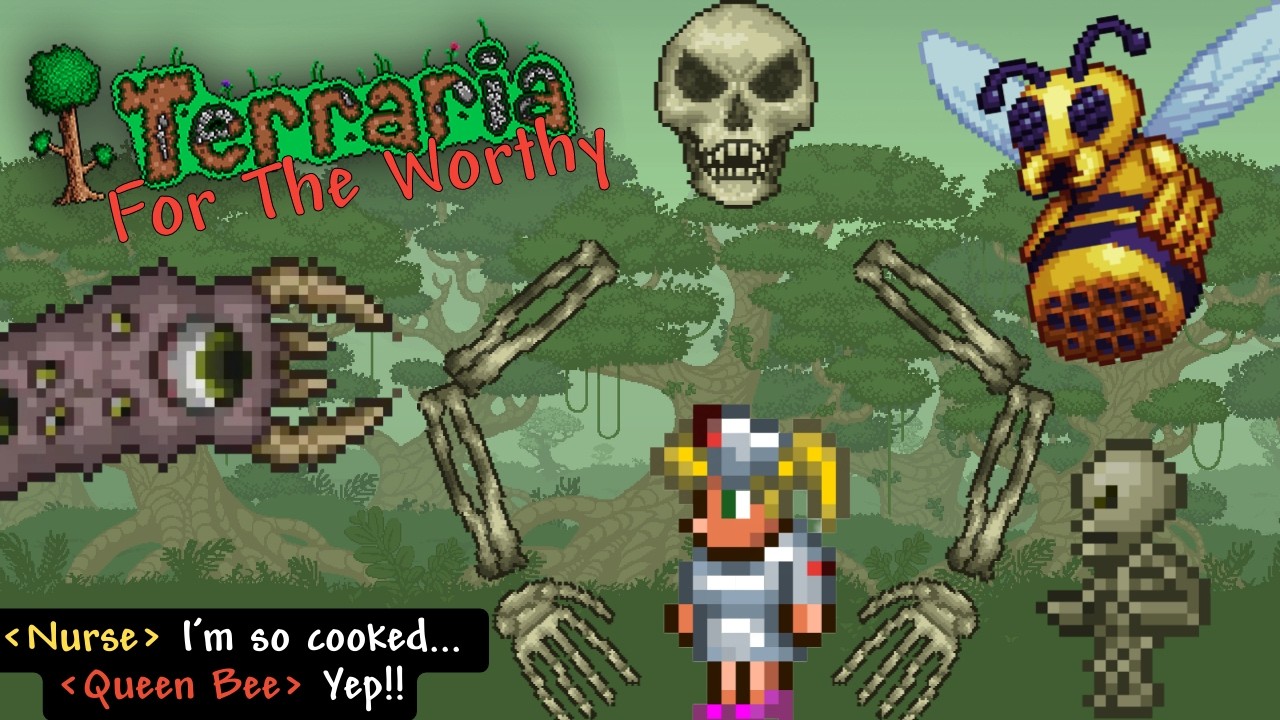 Terraria For The Worthy Bosses are HARD!!