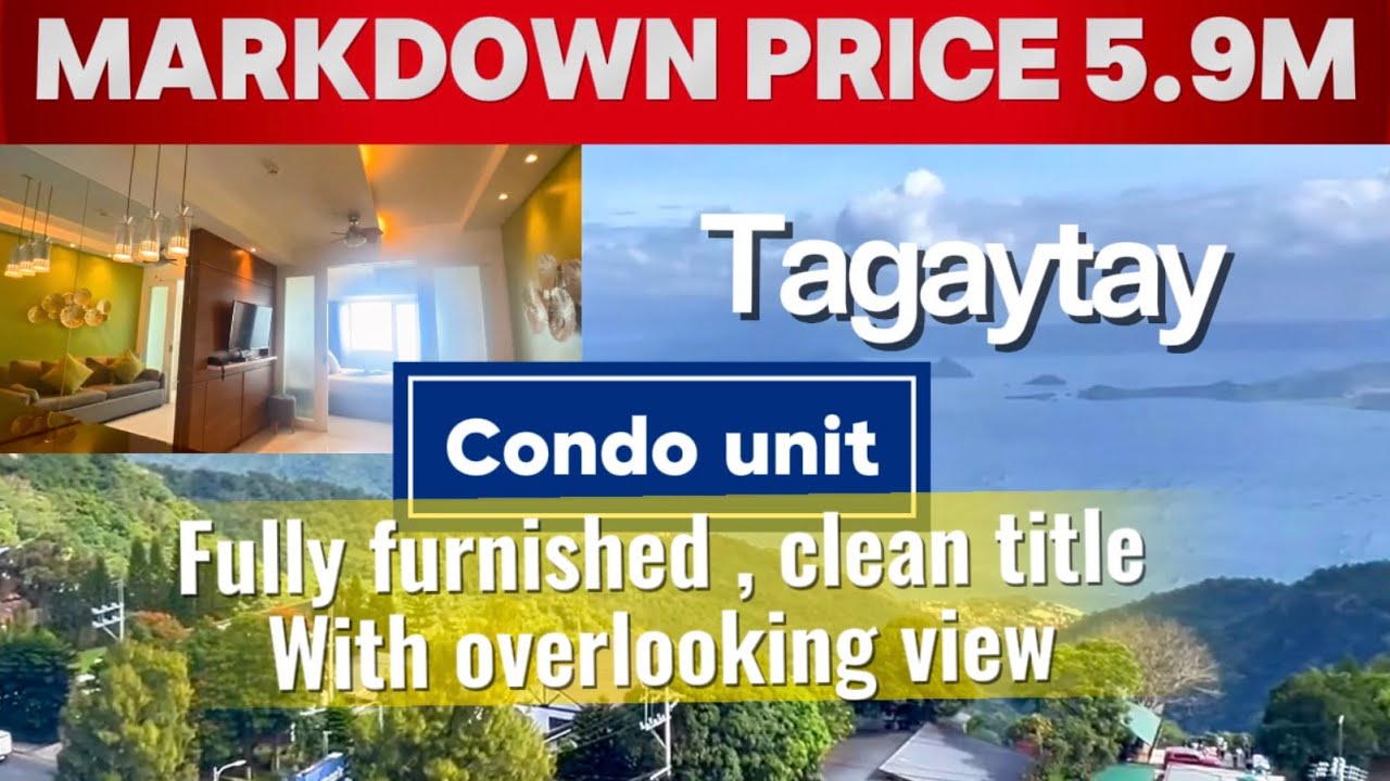 V985-25 Tagaytay wind residences fully furnished condo unit with overlooking view