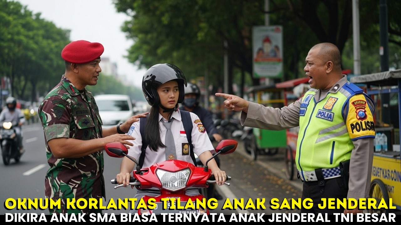 VIRAL‼️OKNUM KORLANTAS TILANG ANAK SMA YANG TERNYATA ADALAH ANAK DARI SEORANG JENDERAL TNI BESAR‼️