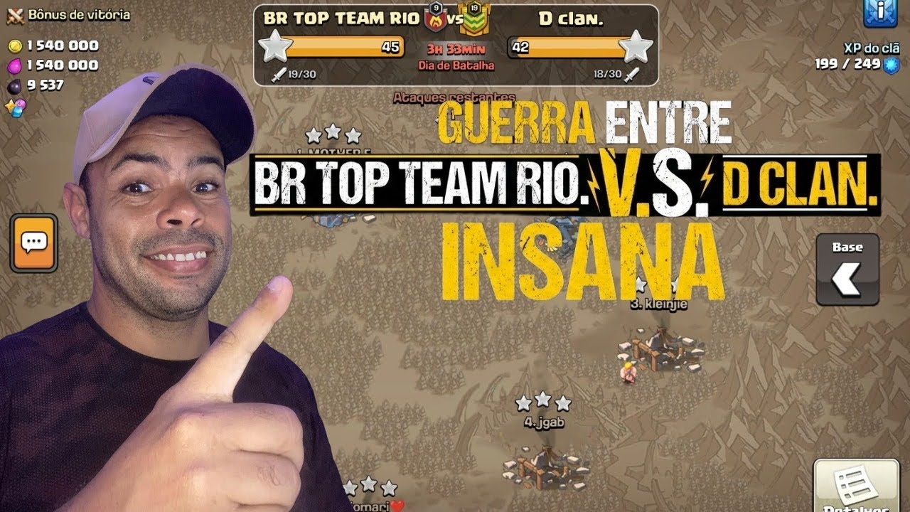 GUERRA ÉPICA! BR TOP TEAM RIO VS D CLAN - NARRAÇÃO COMPLETA ⚔️🔥