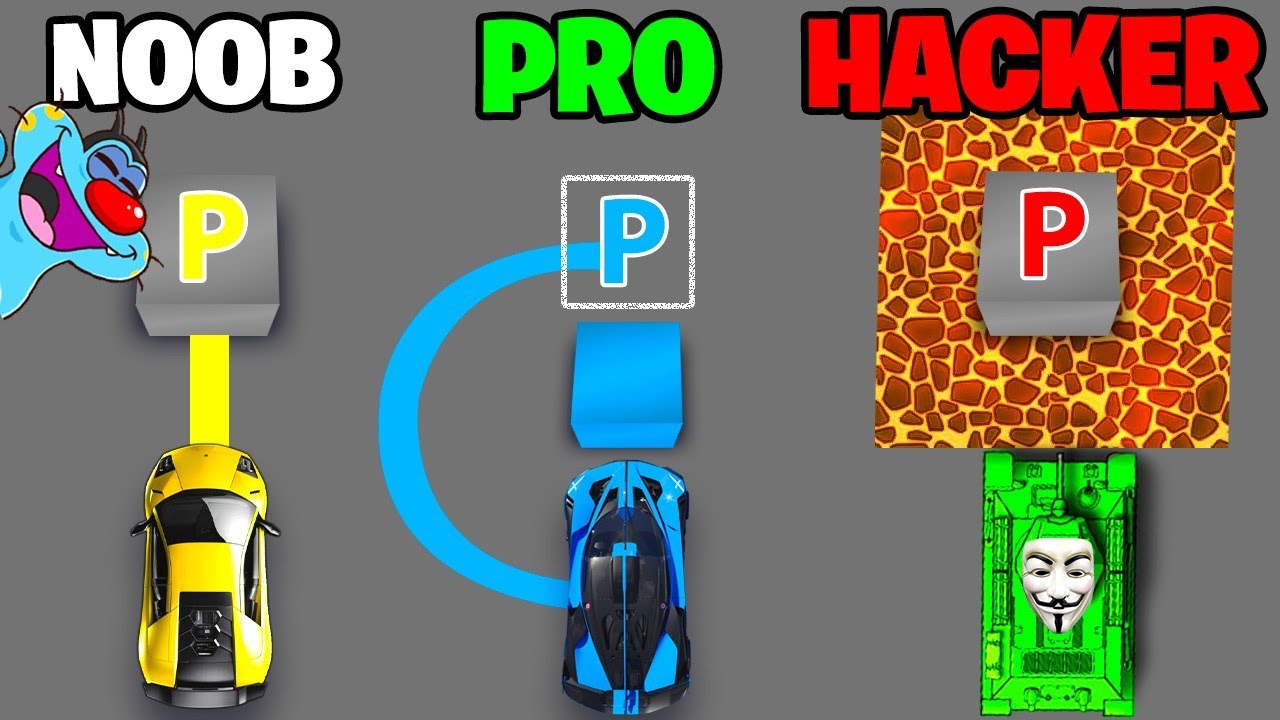 NOOB vs PRO vs HACKER | In Park Master | With Oggy And Jack | Rock Indian Gamer Gamer |