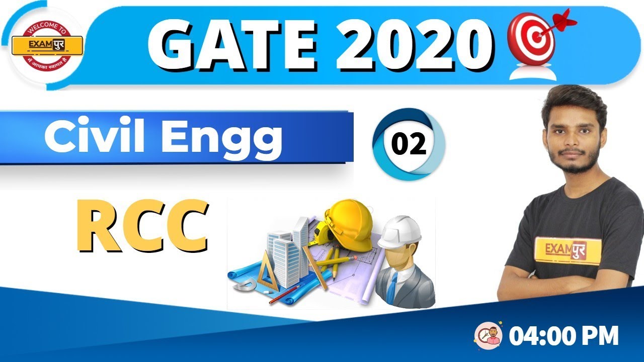 Class-02 || GATE 2020 || Civil Engineering || RCC || By Ajay Sir