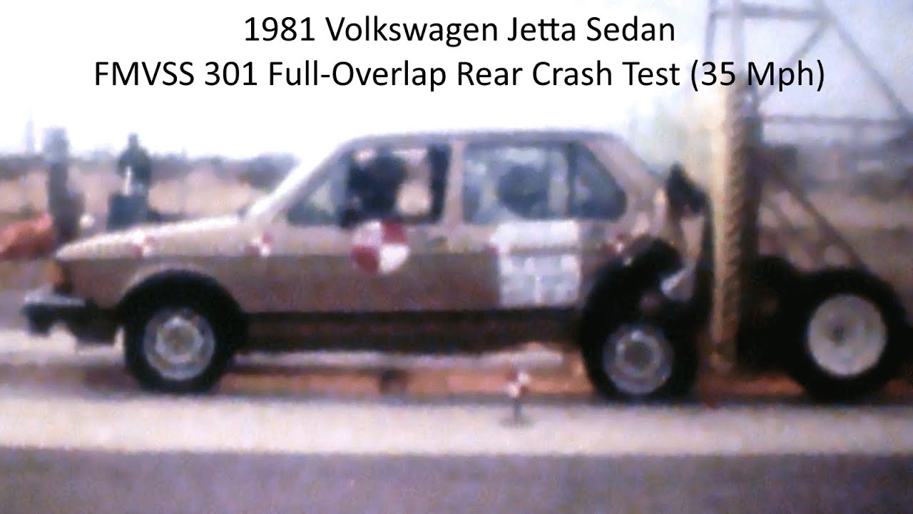 1980-1984 Volkswagen Jetta Sedan (A1) FMVSS 301 Rear Crash Test (Full Overlap - 35 Mph)