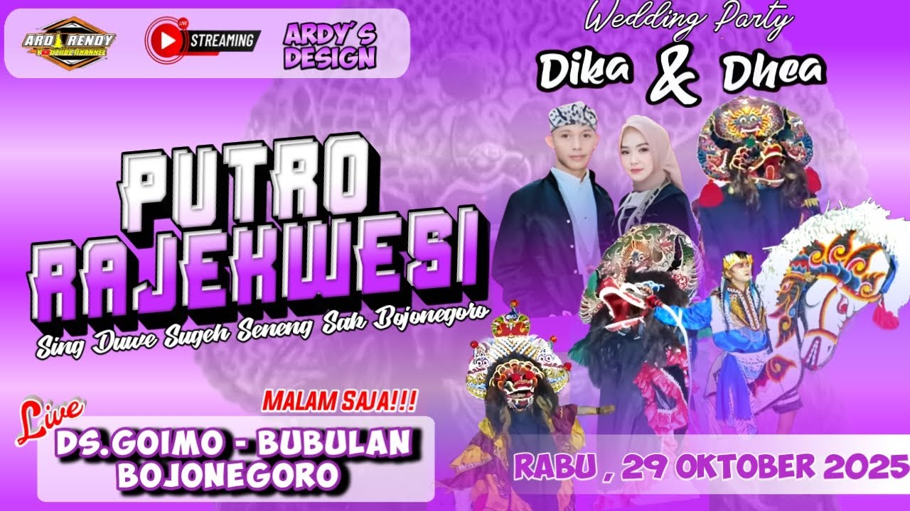 Live Jaranan Putro Rajekwesi Pernikahan DIKA & DHEA Di Goimo Bubulan 29 Okt 2025