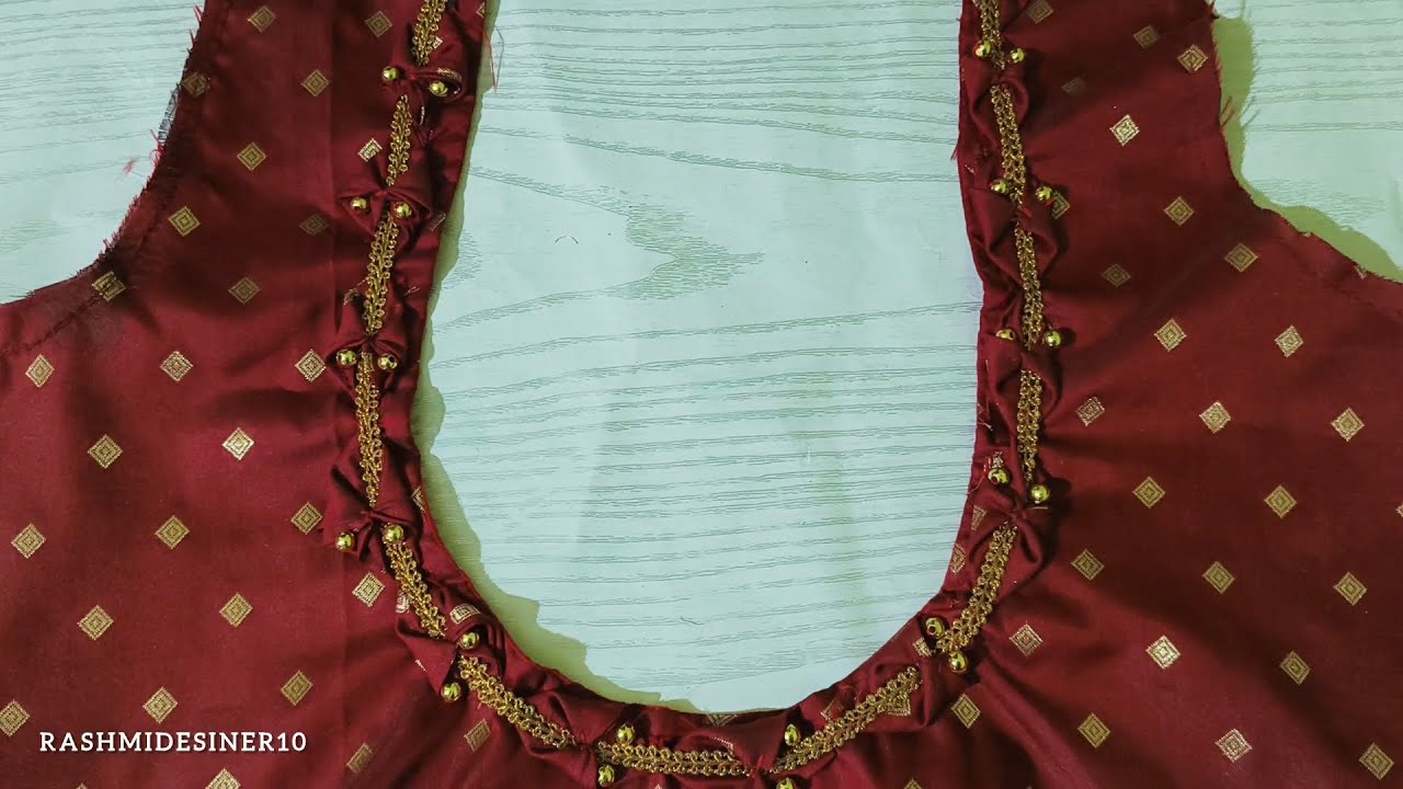 Back neck design ✂️ cutting and stitching #viralvideo #handmade #tailoring #stitching #blouse