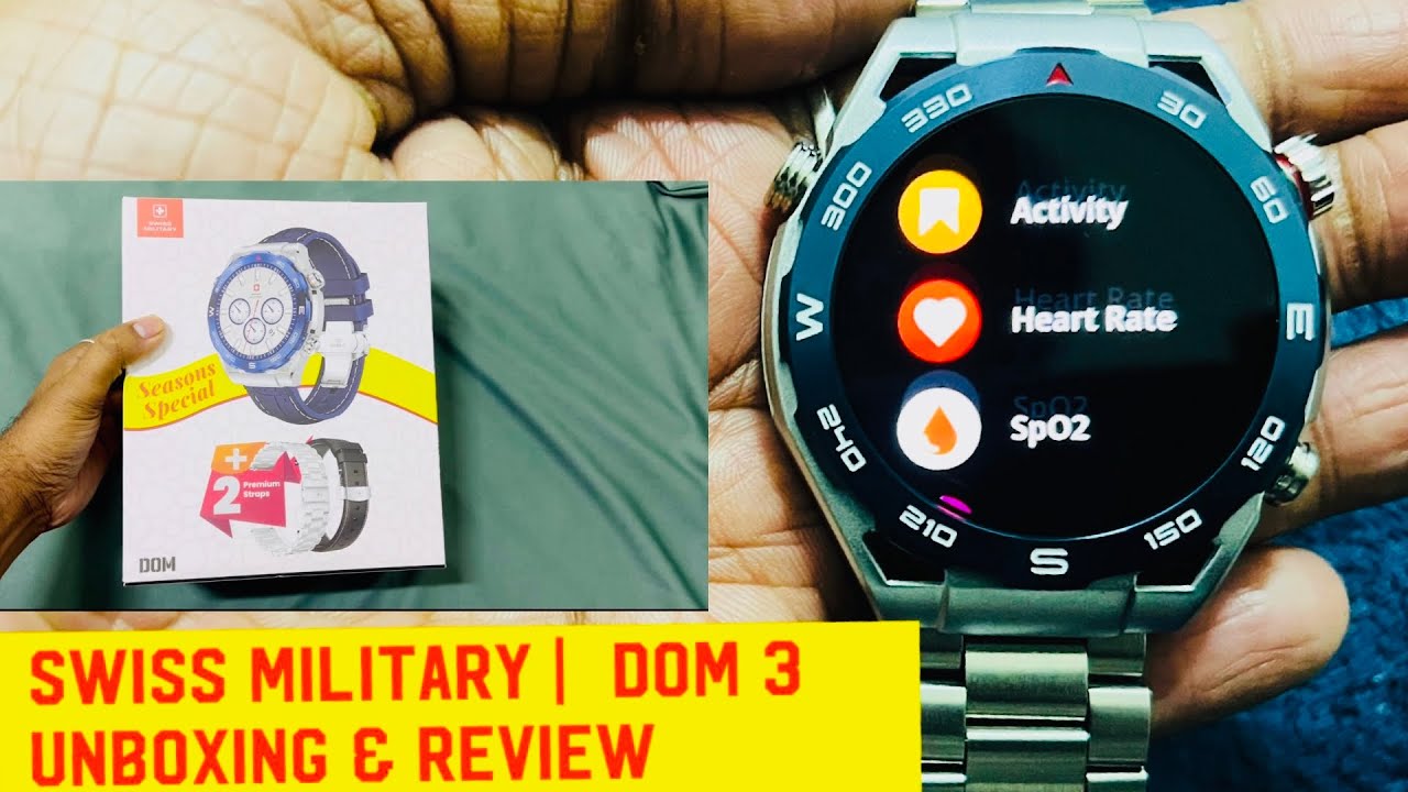 Swiss Military | DOM 3 | Smartwatch unboxing and review in Malayalam