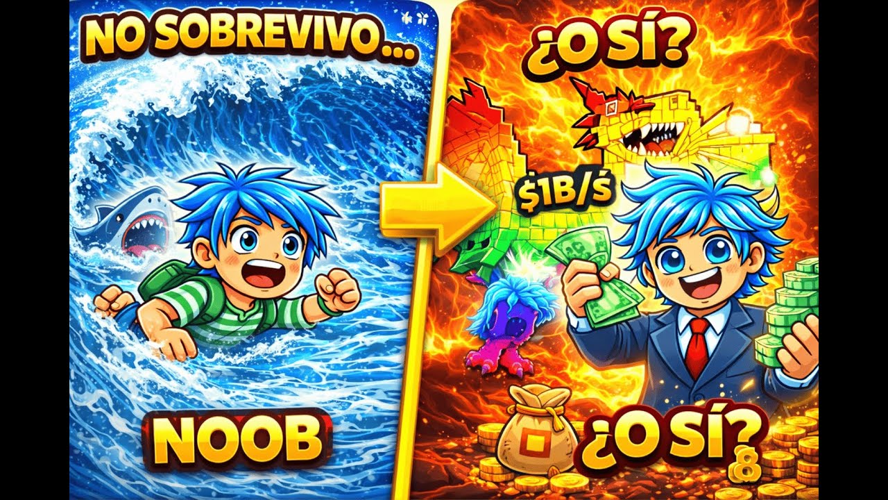 ESCAPÉ del SUPER TSUNAMI de BRAINROTS 😱 | De NOOB a MILLONARIO #3 (Roblox)