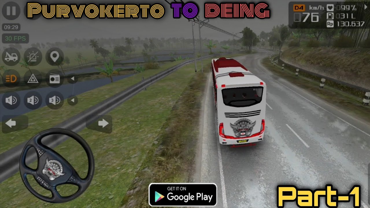 🌧️🚌 **Bus Simulator Indonesia | Monsoon Drive to Arjuna Temple Dieng 🛕 | Part-1 Epic Arena Hub**