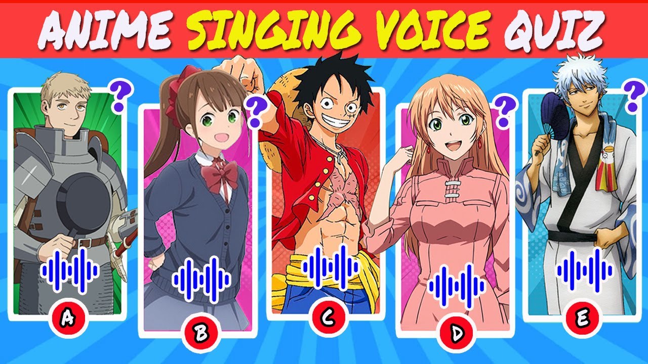 GUESS THE ANIME SINGING VOICE. 🎙🎶 Anime Quiz🎮 #animequiz