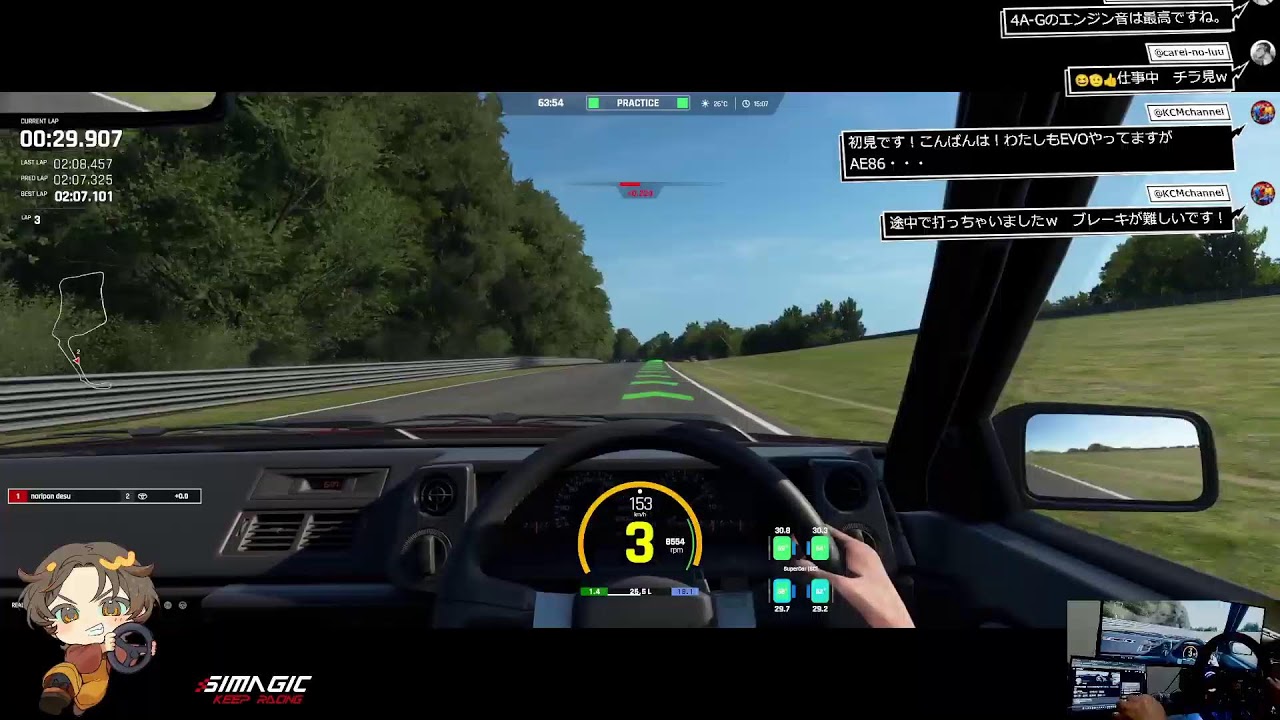 またハチロク試走　#assetto corsa rally #アセコルラリー　#asseetto corsa evo