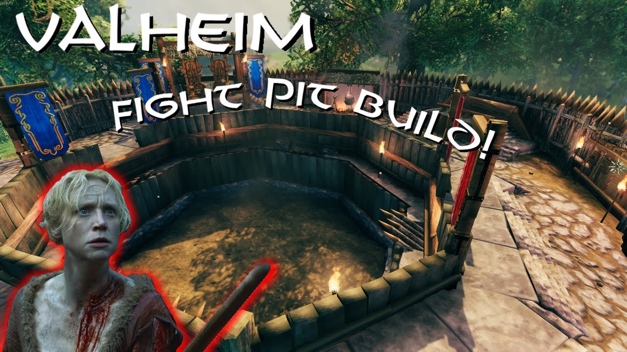 Valheim | Fight pit build | Tour & Speedbuild guide (Including floorplan!)
