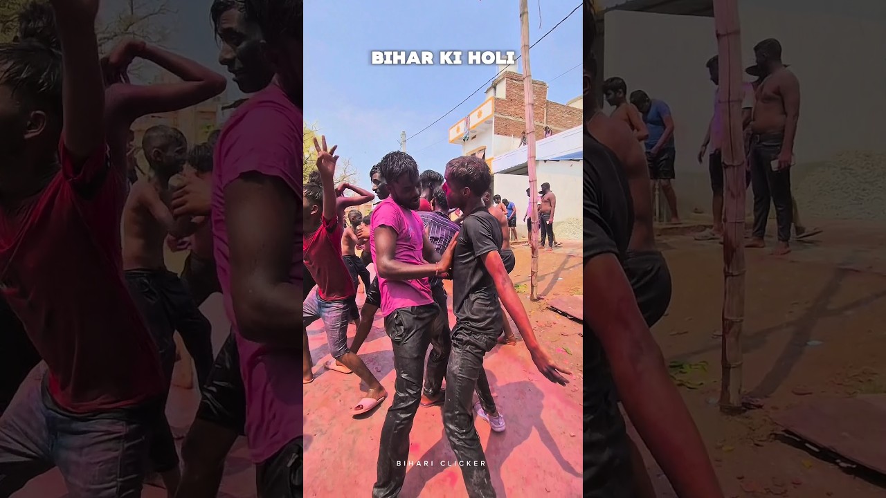 Our Bihar Holi celebration 🎉 #holi2025 #dehri_on_sone #holi #holiparty #holifun