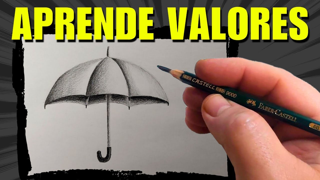 Cómo Dibujar un Paraguas: Luces y Sombra Dan Volumen