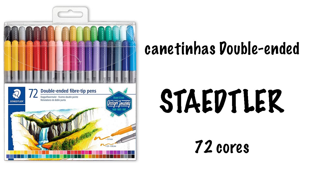 CANETINHAS DOUBLE-ENDED STAEDTLER - DOUBLE ENDED FIBRE TIP PENS - ダブルエンドファイバーチップペン