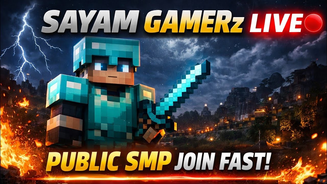 Public Minecraft SMP LIVE 💎 24/7 Server | SAYAM GAMERz