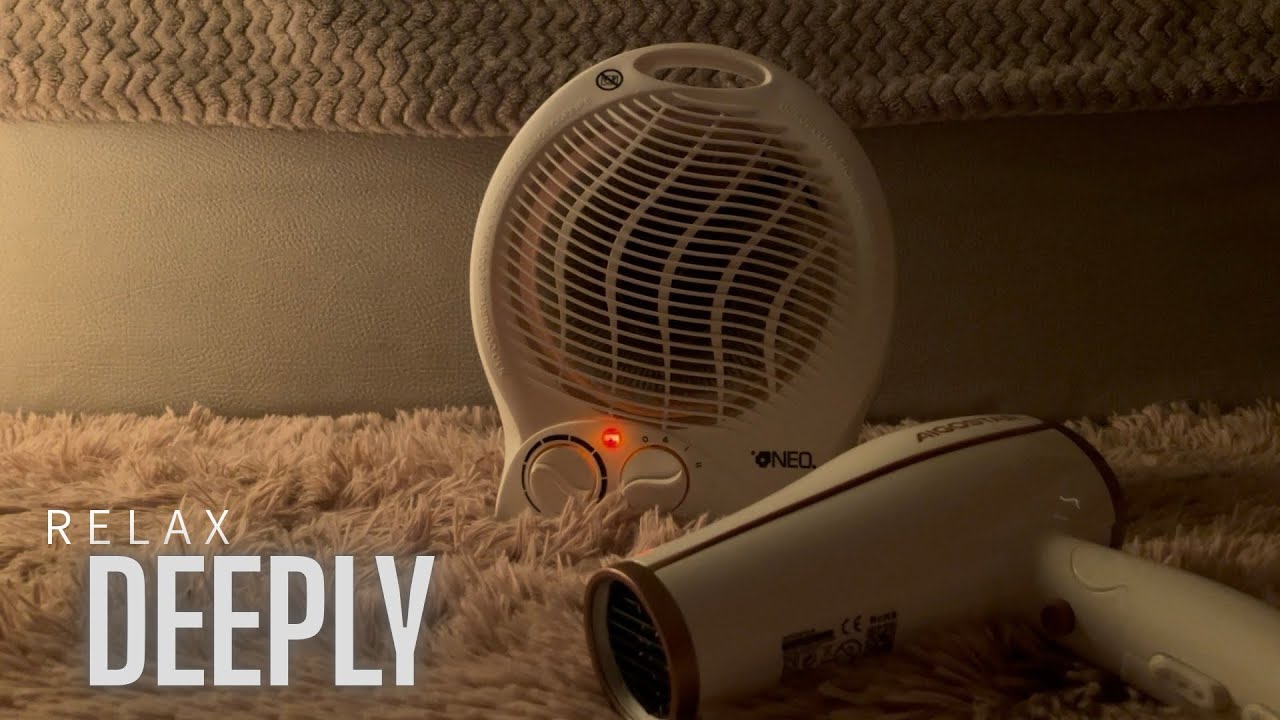 The COMBO of WHITE NOISES can REALLY IMPROVE your SLEEP - FAN HEATER and HAIR DRYER SOUND (ASMR)