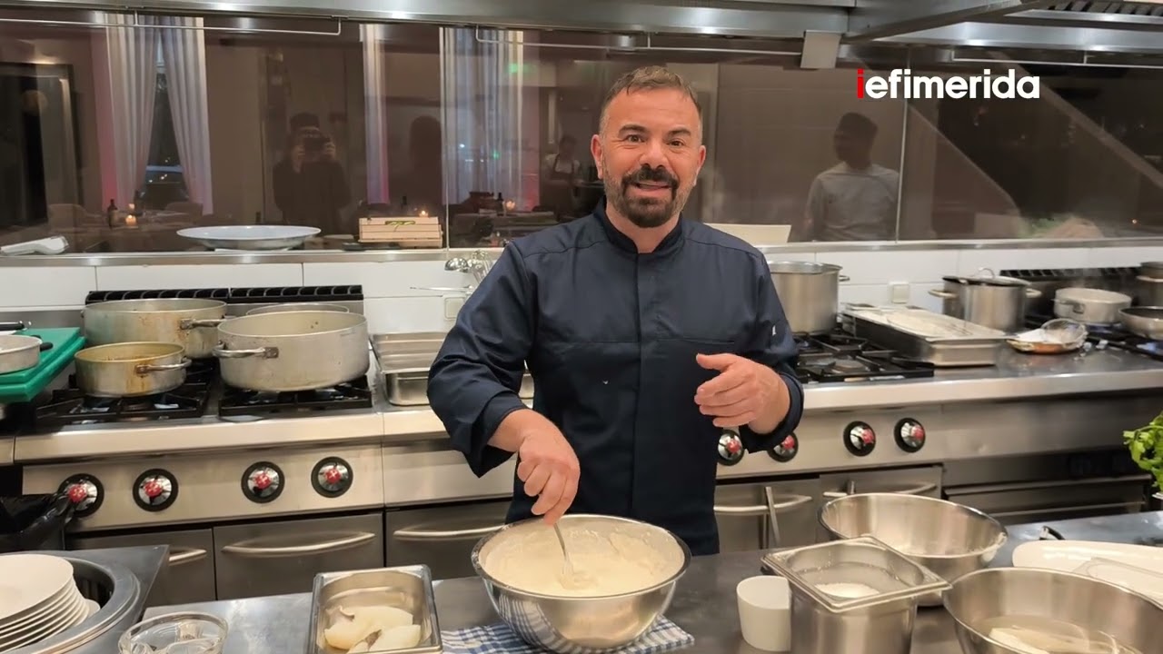 O Βασίλης Καλλίδης φτιάχνει τον διάσημο μπακαλιάρο του