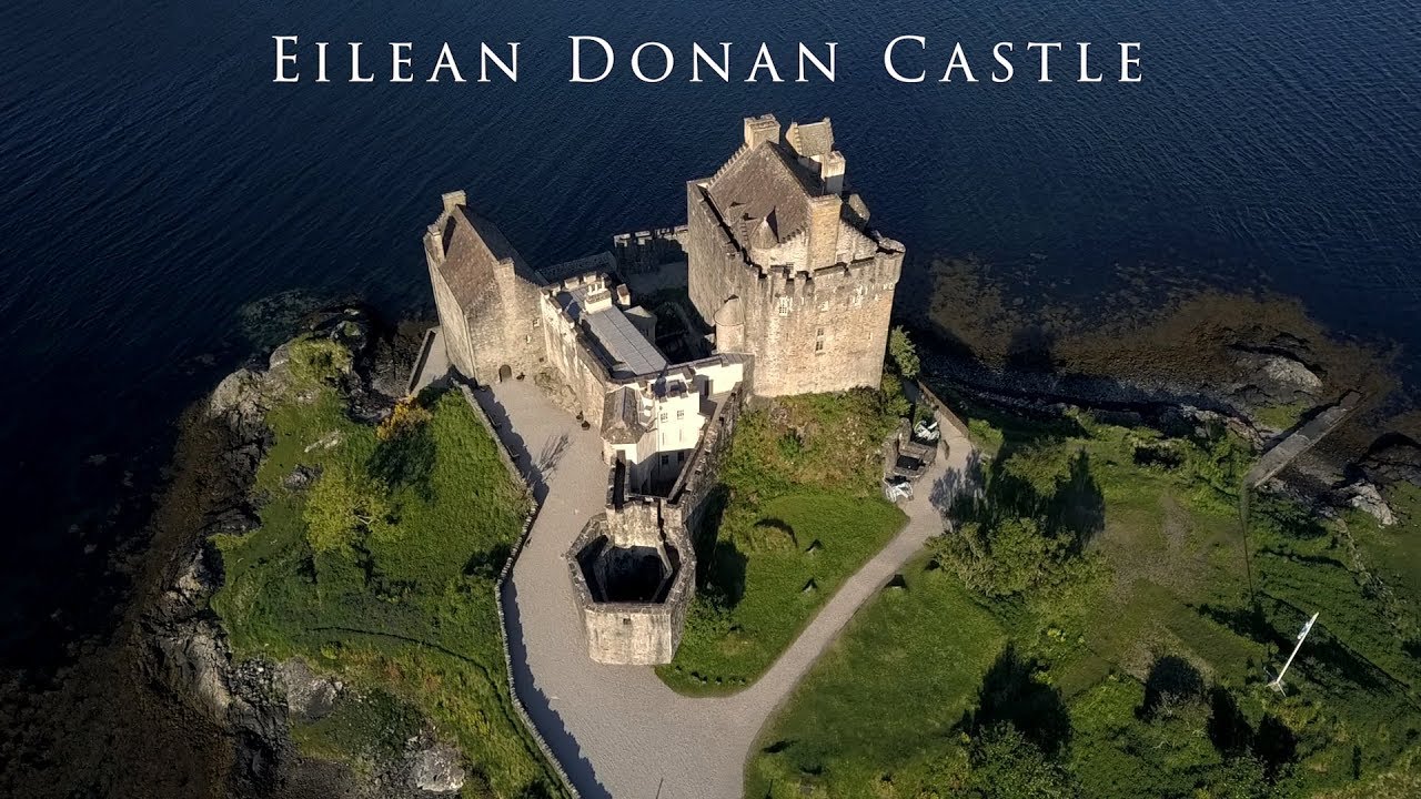 Eilean Donan Castle - A short view from above [Scotland, Highlands, Aerial, Drone]