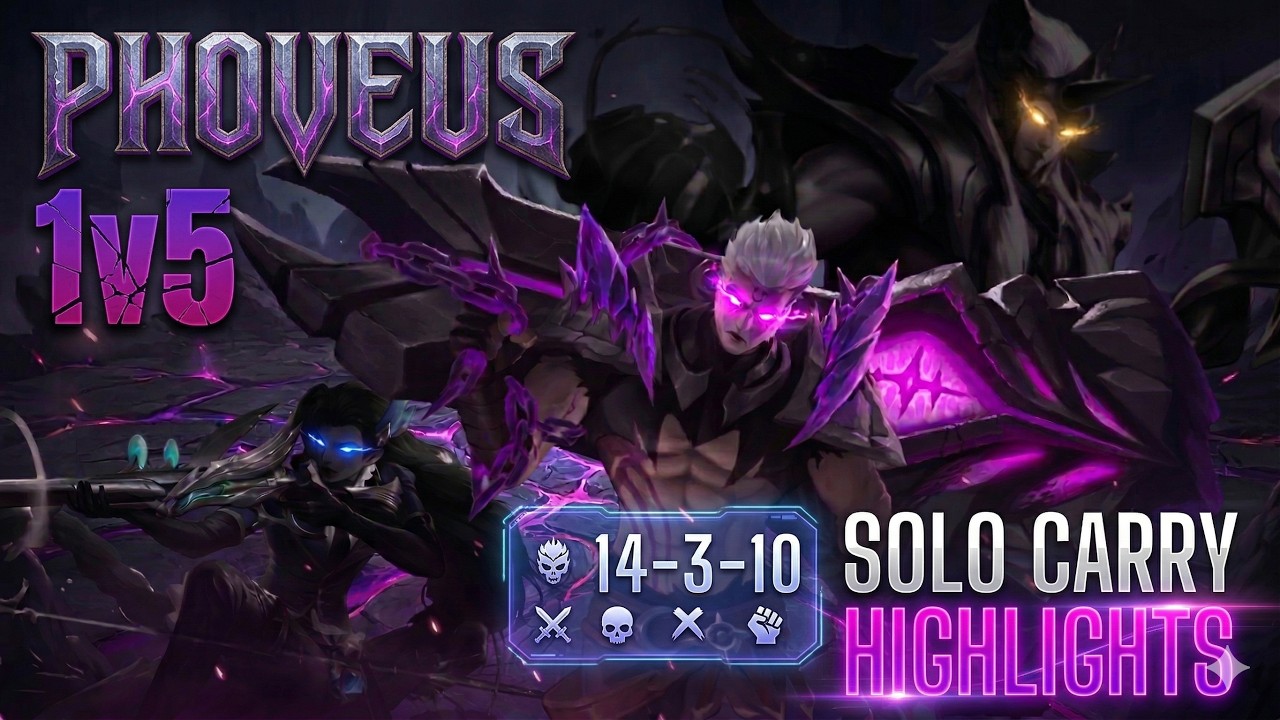 UNSTOPPABLE Phoveus Gameplay: How to 1v5 Solo Carry in MLBB