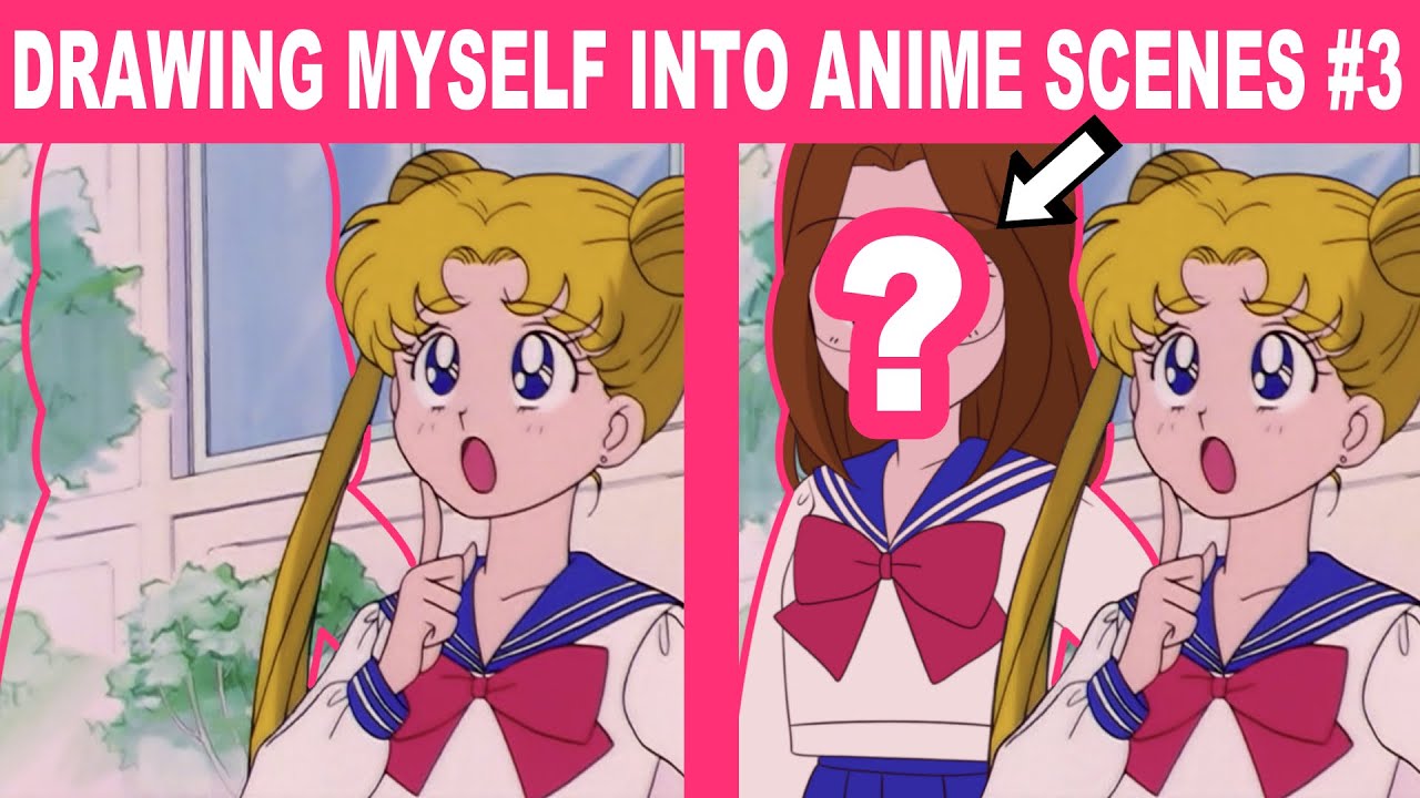 Drawing Myself into 3 Screen Captures from My Childhood Anime! #3