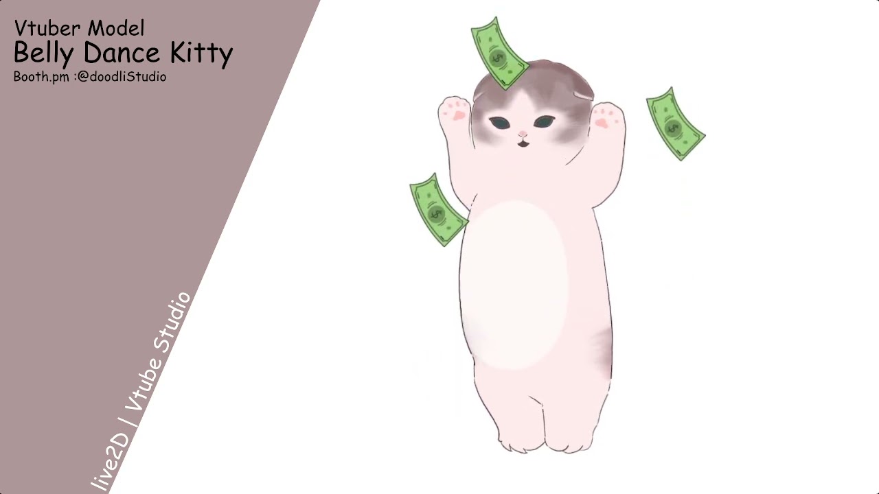 Belly Dance Kitty Vtuber Model | DoodliStudio #vtubermodel #vtuberstudio #catvtuber #funnyvtubr