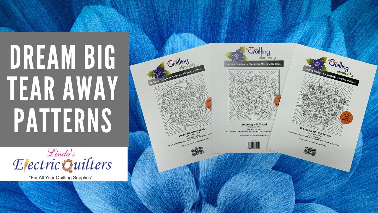 Quilting on a Sewing Machine - Tear Away Patterns for Hoffman Dream Big Panel