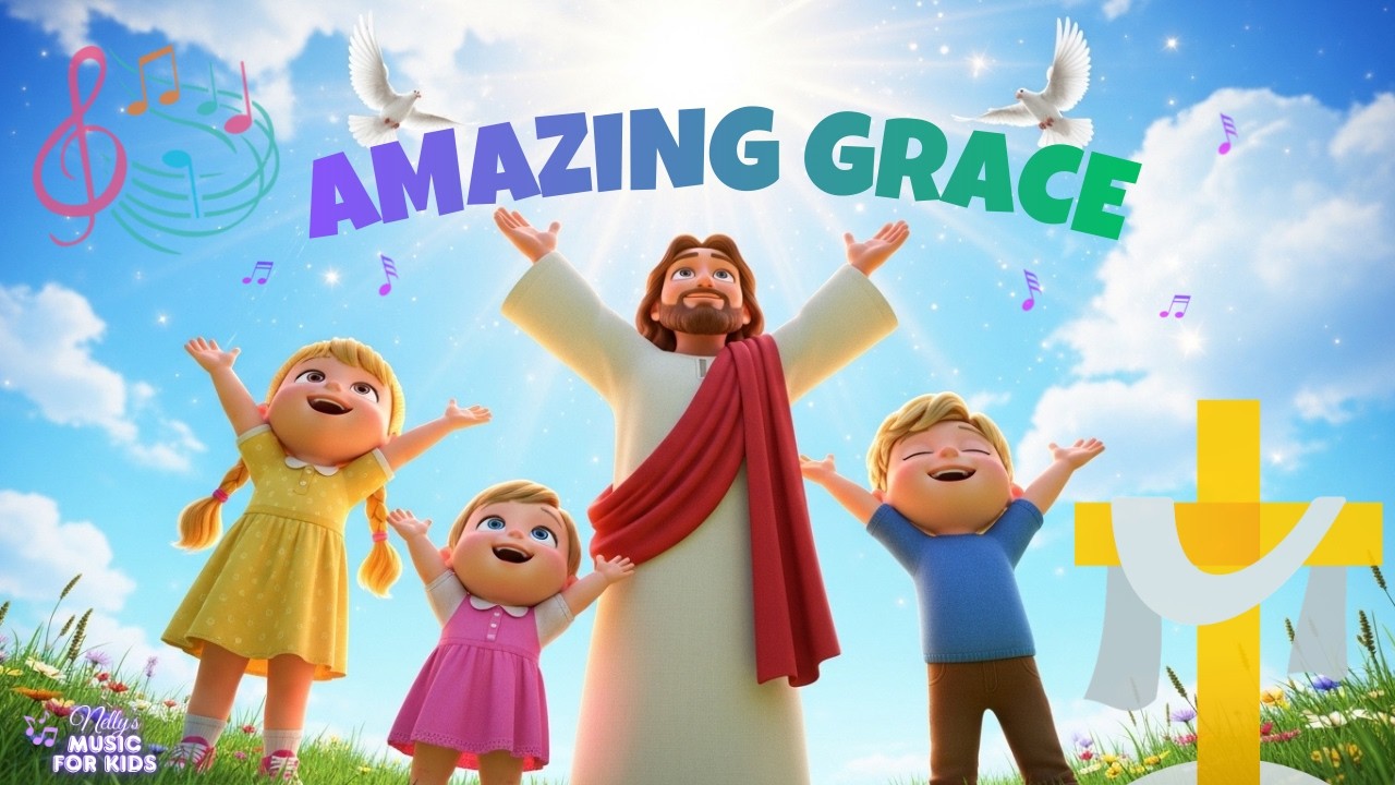 Amazing Grace | Christian Songs for Kids with Lyrics & Animation | Lila & Milo Bible Worship