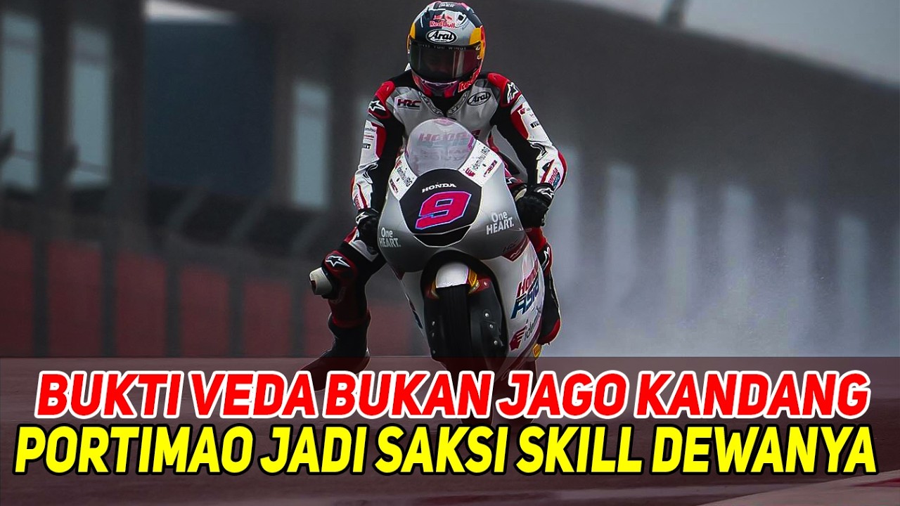 PORTIMAO JADI SAKSI SKILL DEWA VEDA EGA 😱 PEMBALAP SPANYOL DIBIKIN KETAR-KETIR DITENGAH HUJAN ⛈️