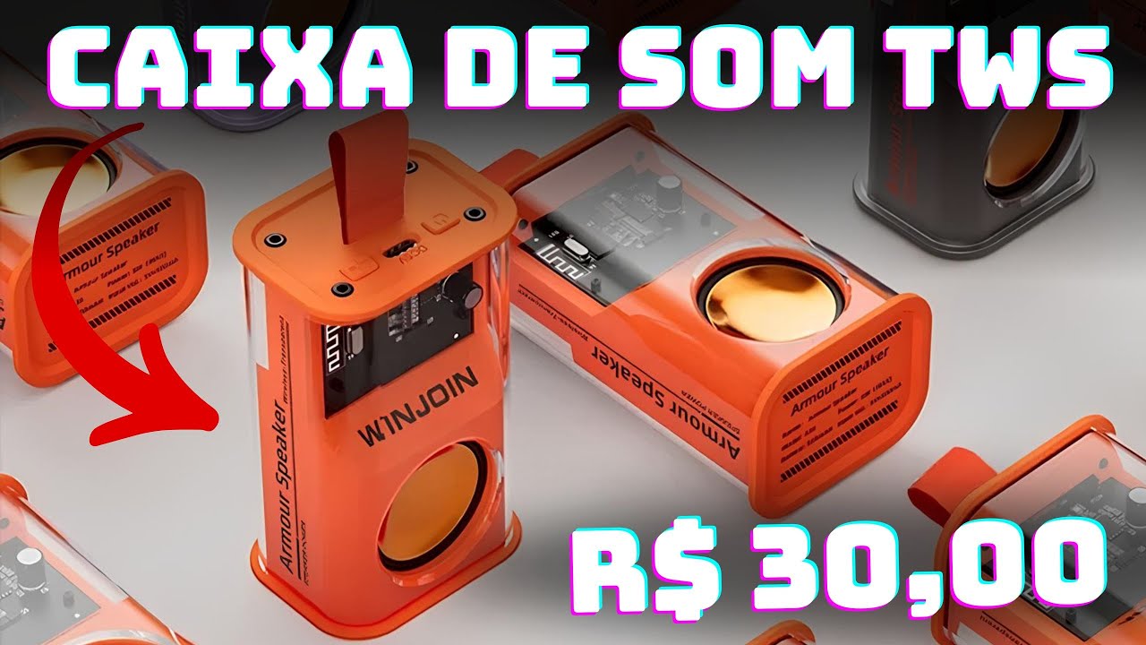CAIXA DE SOM TRANSPARENTE + RGB POR R$30,00 !!!