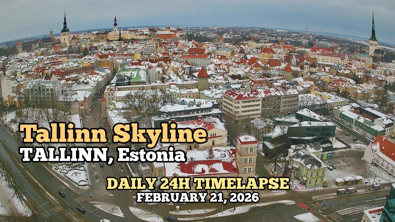 Tallinn Skyline - Daily Timelapse: February 21, 2026 [Tallinn, Estonia]