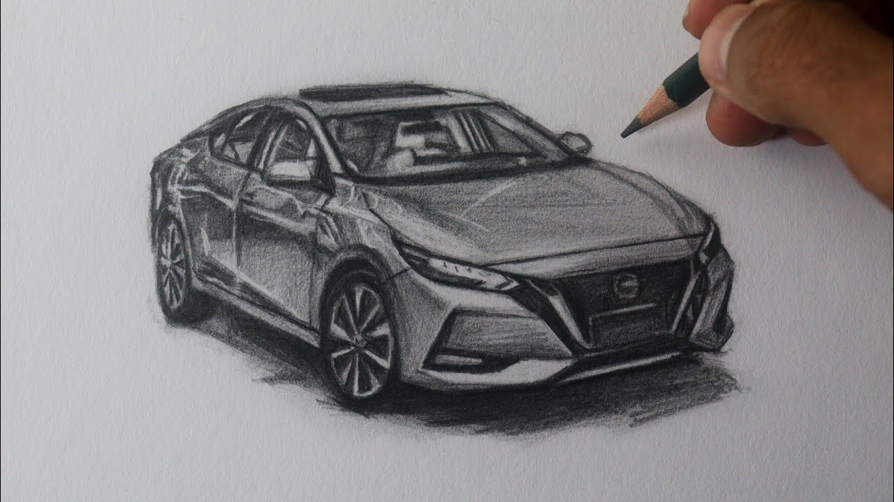 Como desenhar um carro: Nissan Sentra PASSO A PASSO narrado