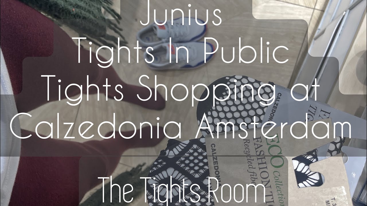 Tights In Public - Tights Shopping at Calzedonia Amsterdam While Wearing Leg Appeal Footed Tights