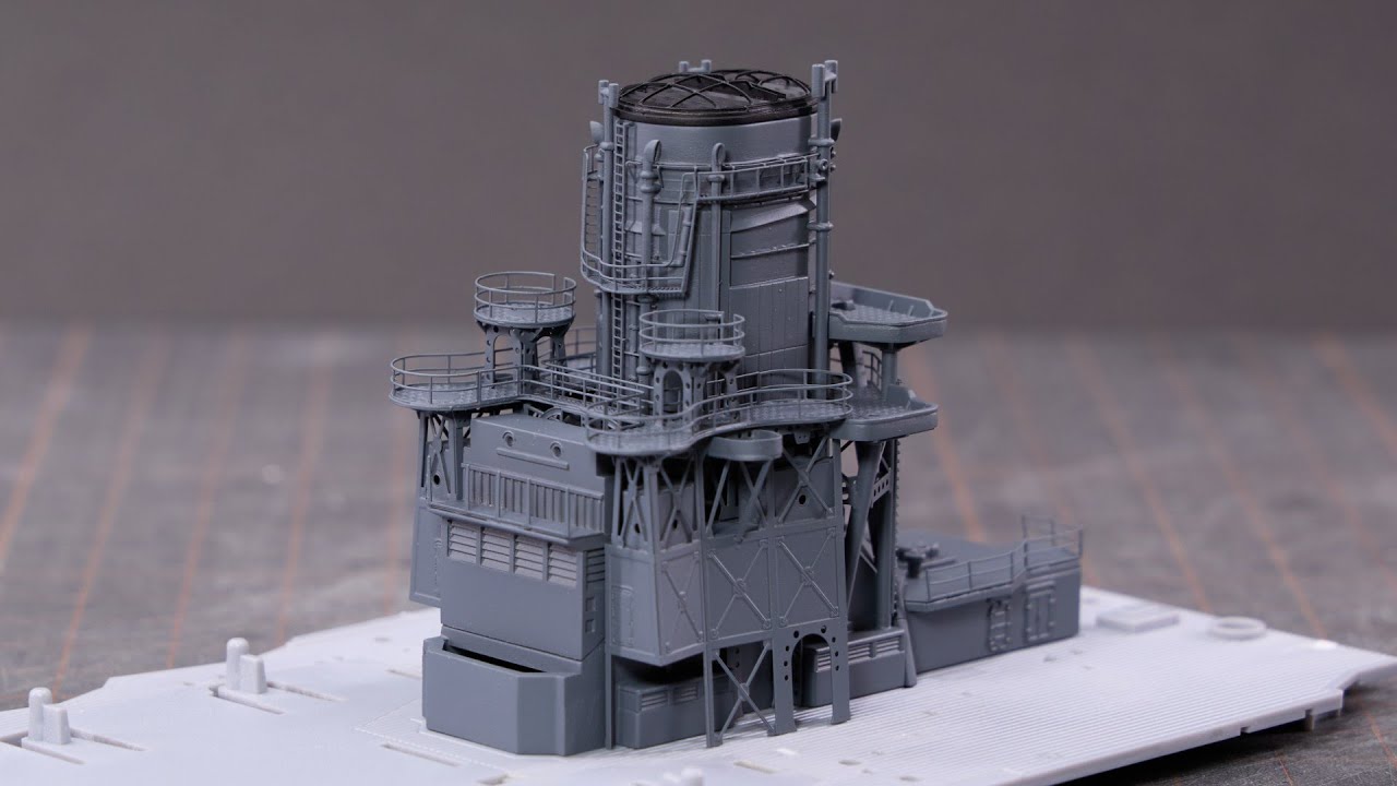 【1/350 戦艦 陸奥】製作記#6｜探照灯台【艦船模型】