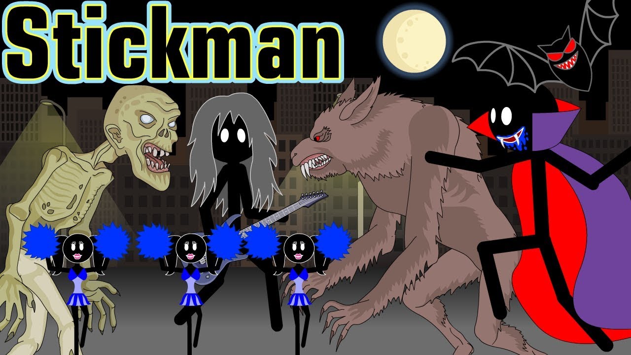 Stickman mentalist. Dwellers of our town. Zombie, Vampire, Werewolf