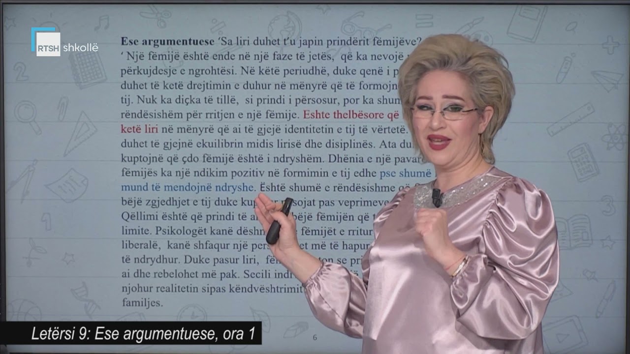 Letërsi 9 - Ese argumentuese, ora 1