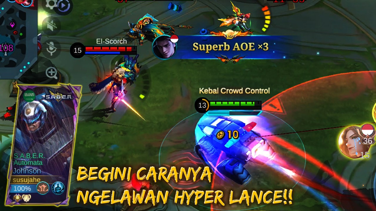 GAMEPLAY JOHNSON | KETIKA LAWAN UDAH DIATAS AWAN, JOHNSON BERAKSI LOCK HYPER LANCE