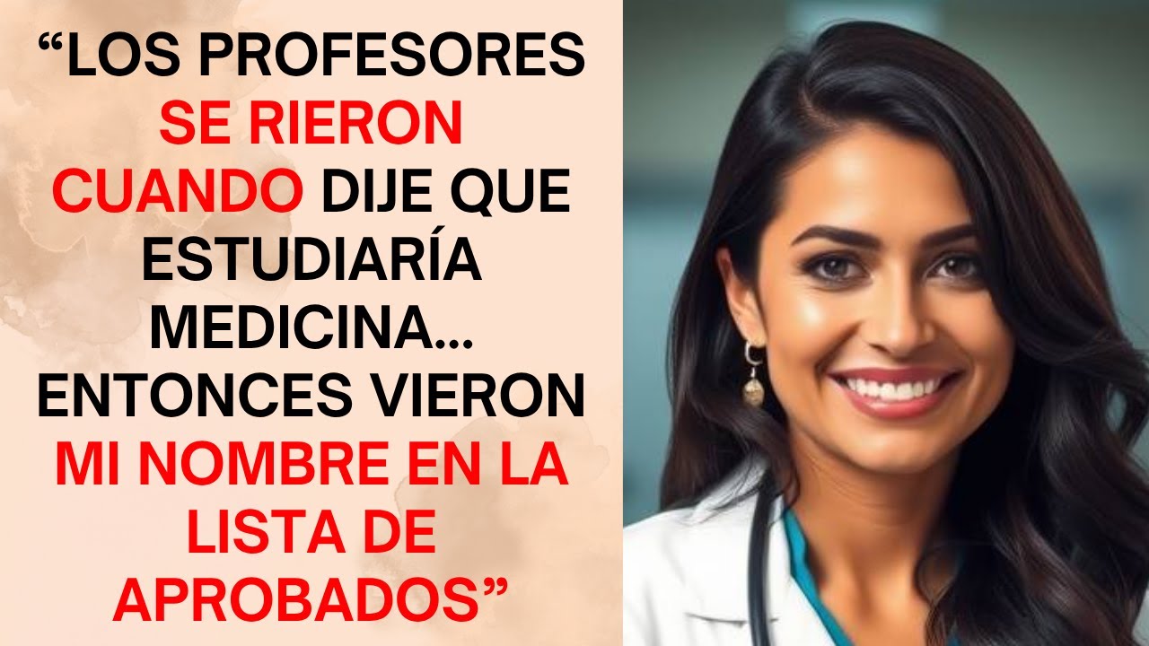 Los profesores se rieron cuando dije que estudiaría medicina...entonces vieron mi nombre en la lista