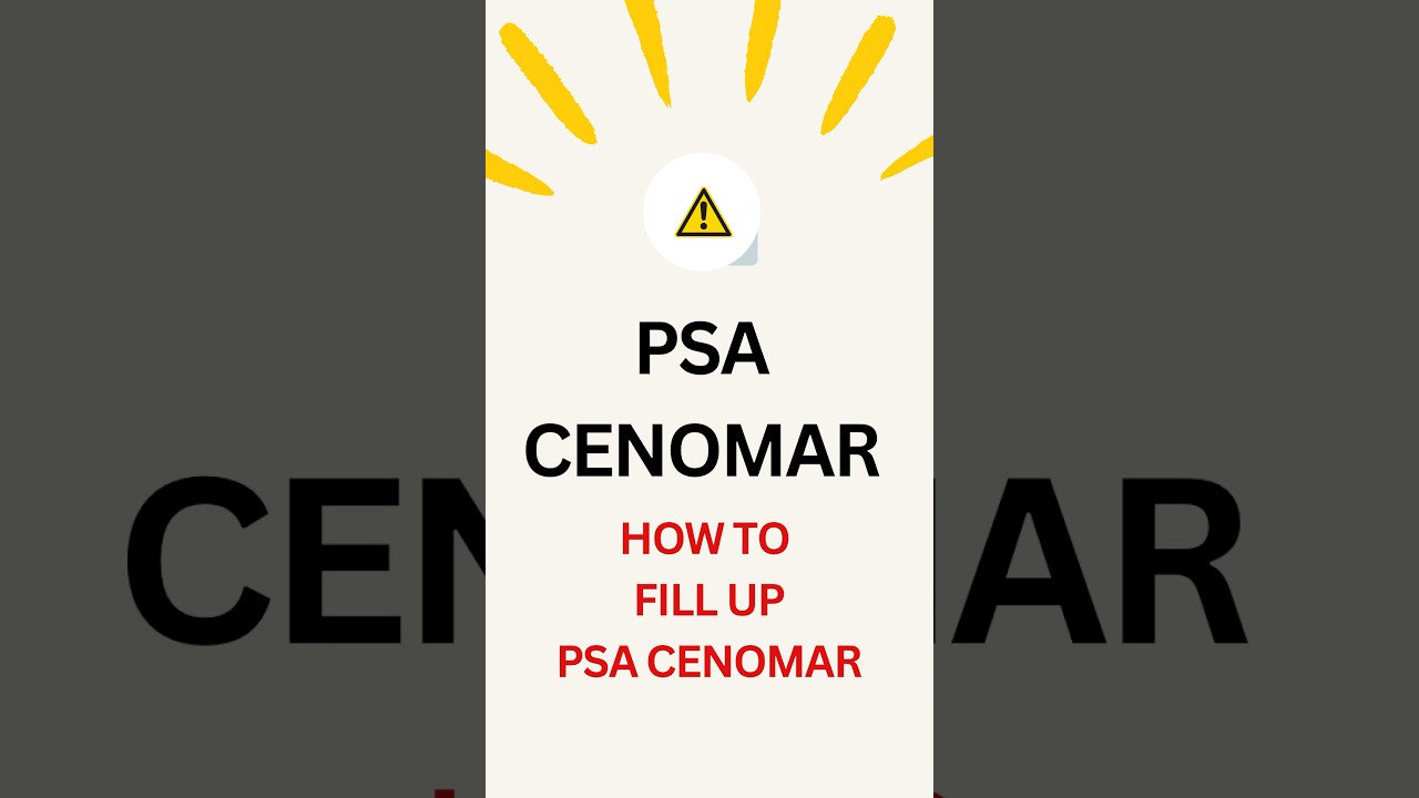 Как заполнить PSA CENOMAR (главная страница) #psa #cenomar #shorts #crs