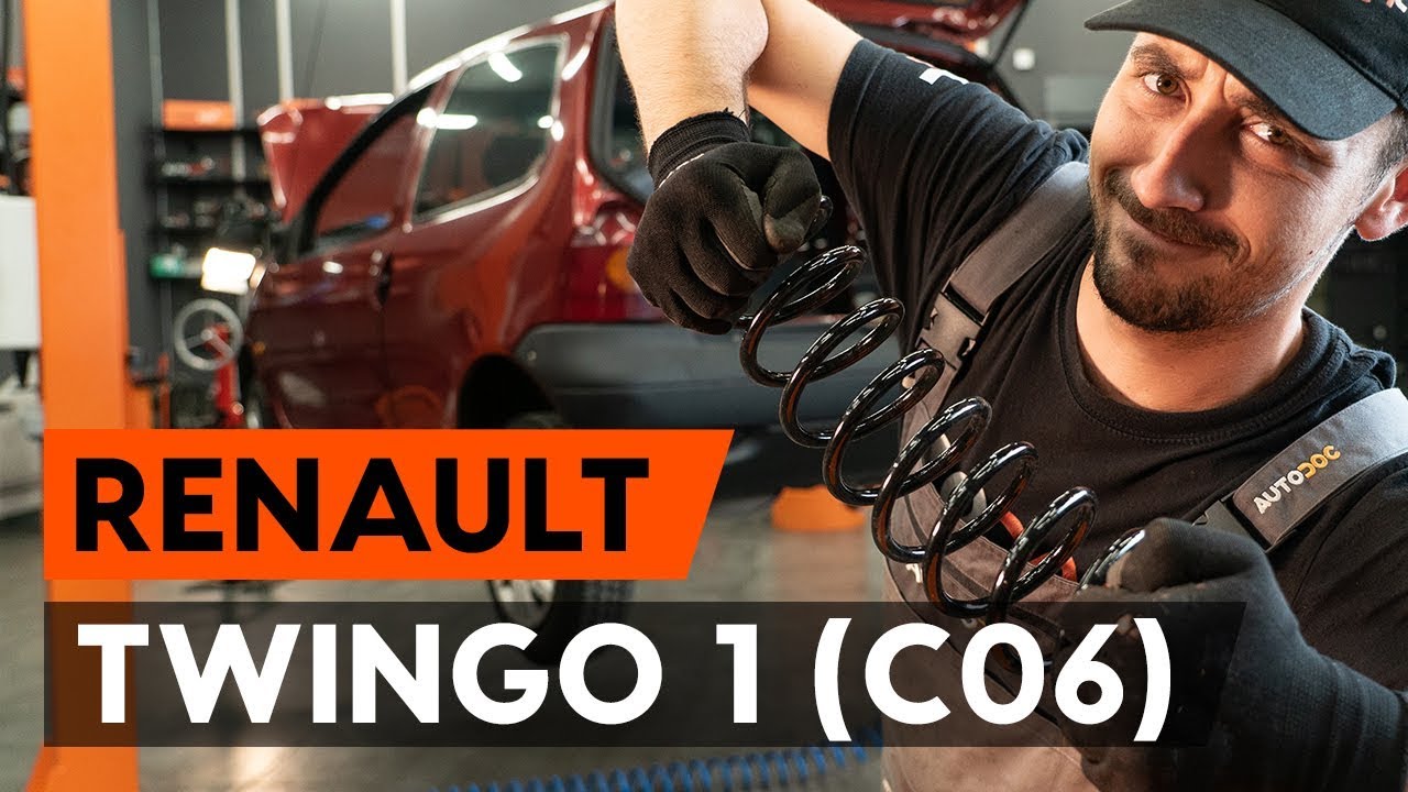 Wie RENAULT TWINGO 1 (C06) Federn hinten wechseln [AUTODOC TUTORIAL]