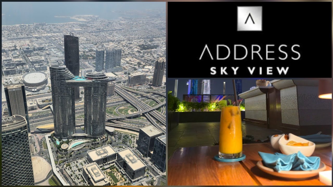 Check Out the Luxurious Address Sky View Hotel with Infinity Pool on 54th Floor Near Burj Khalifa!