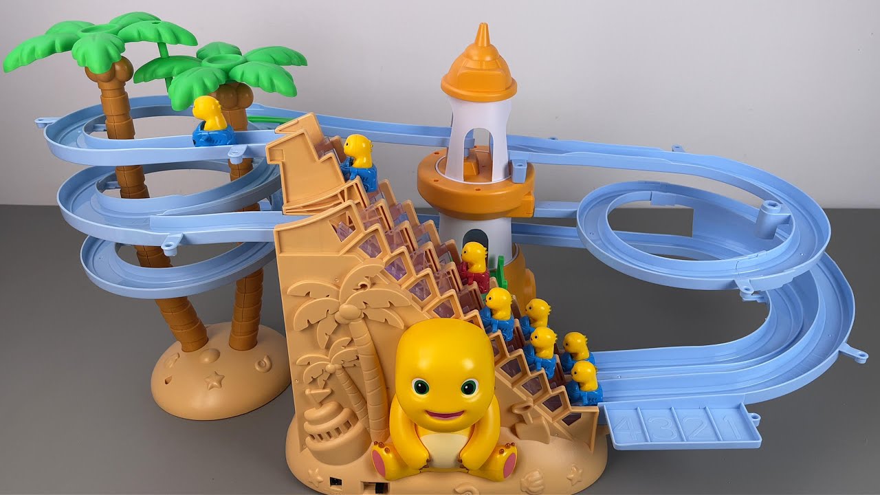 12-Minute ASMR Toy Unboxing: Milk Dragon Dual Track Climbing and Multi-Layer Slide Set | Toy Review