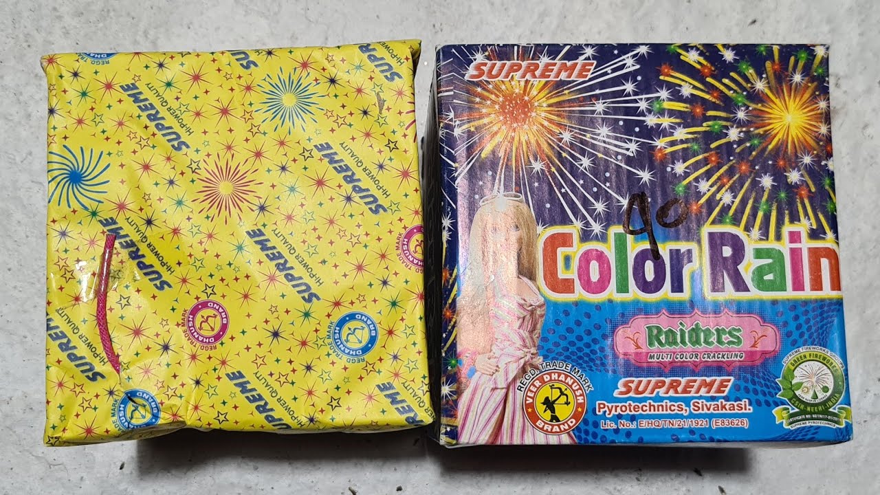 (90Rs) SUPREME FIREWORKS COLOUR RAIN 12 SHOT TESTING||TESTING DIWALI STASH 2021