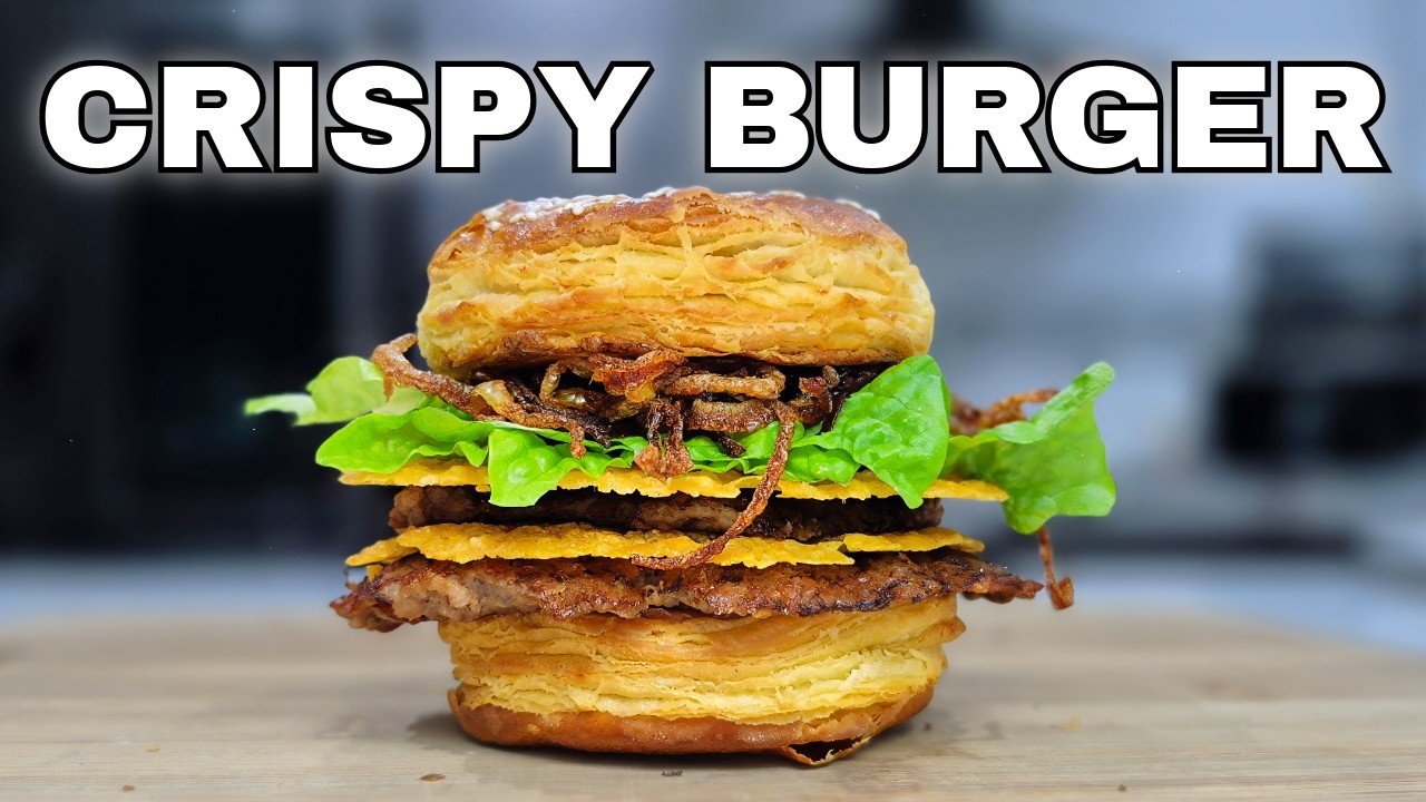 I tried making the world's CRISPIEST burger!