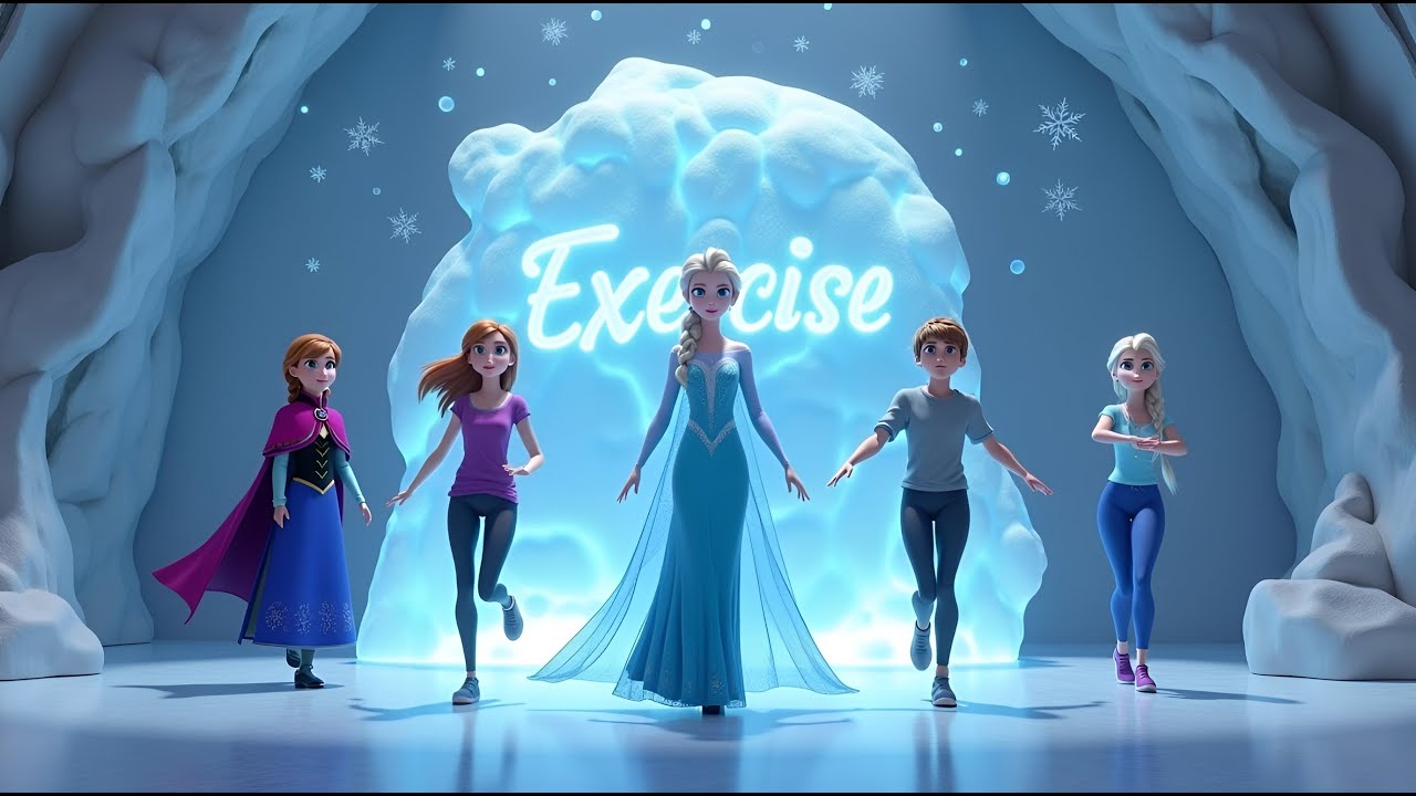 Dance Workout with Elsa & Friends | Frozen Characters Teach Fun Fitness for Kids!