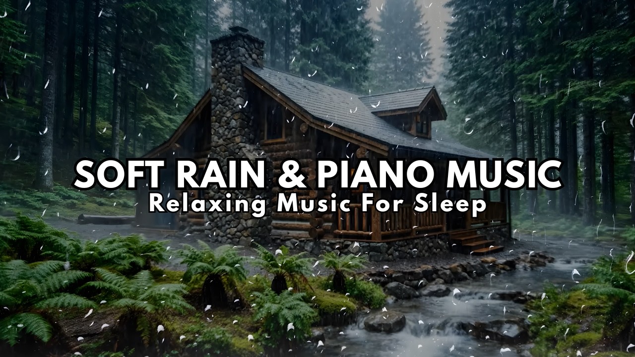 Calming Sleep Music + Insomnia & Stress Relief – Peaceful Piano with Rain Sounds for Deep Sleep