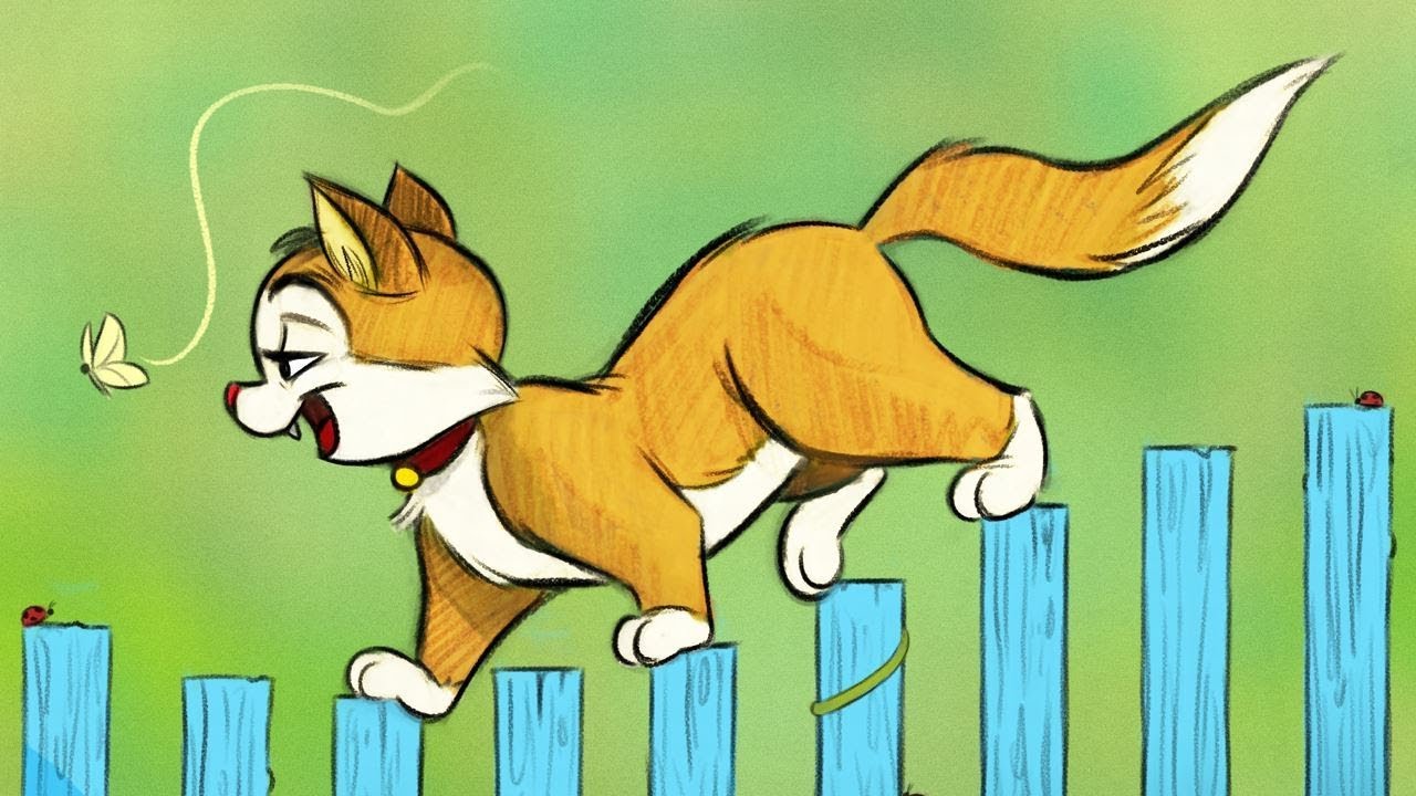 Drawing a Playful kitten