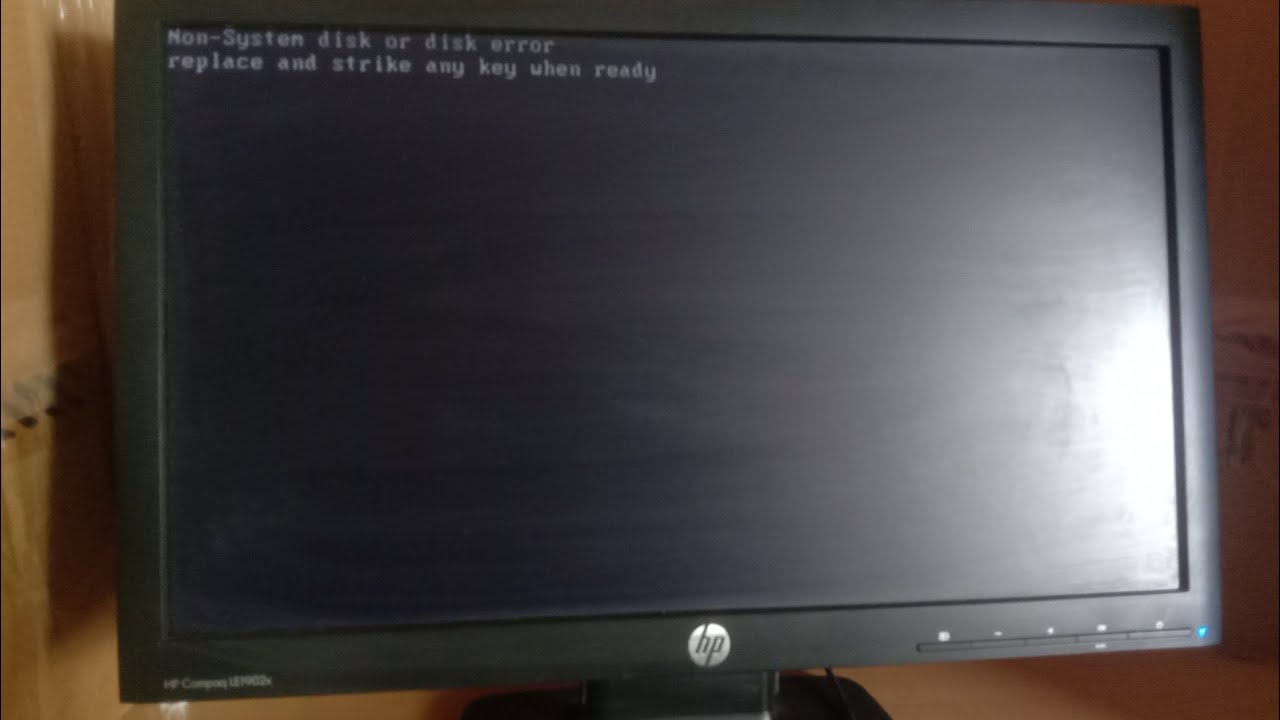 Hp desktop non system disk error