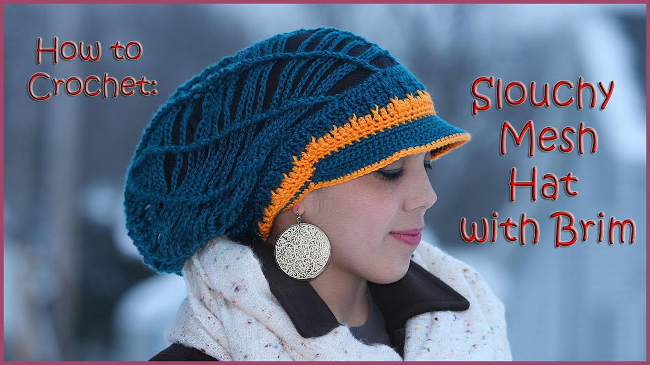 Slouchy Mesh Hat with a Brim