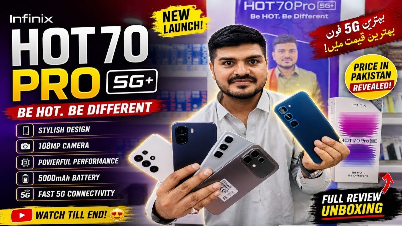 Infinix HOT 70 Pro 5G Full Review 🔥 | Price in Pakistan | Camera, Gaming & Features
